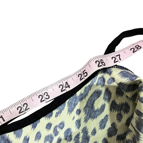 McEwan Studio Yellow & Black Leopard Print Triangle Top & Tie Skirt Rave Set - Picture 10 of 11